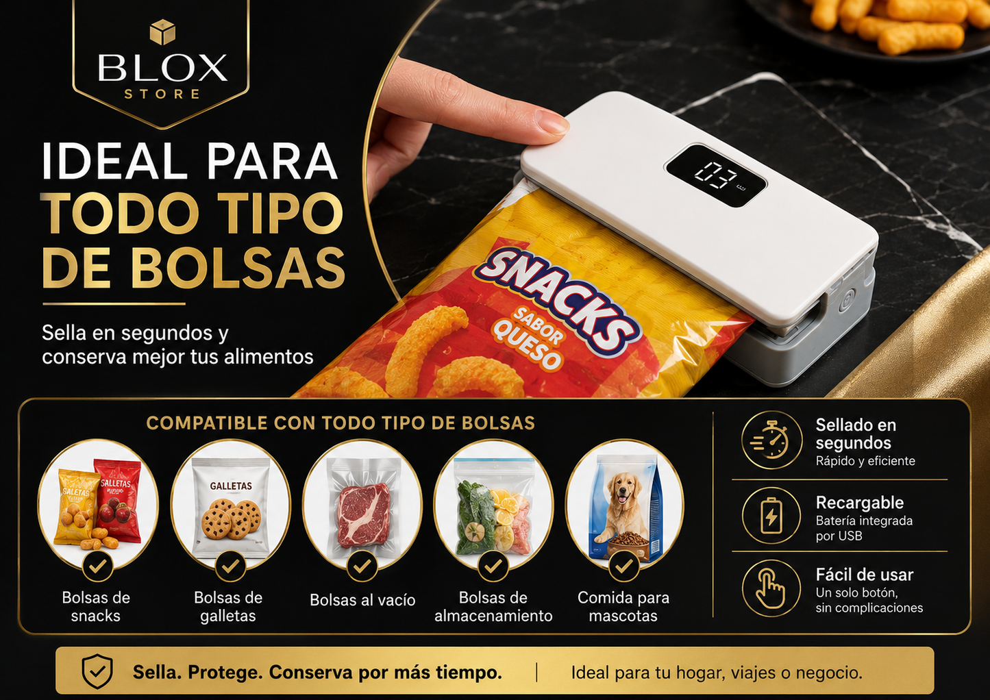 Sellador de Bolsa Portatil