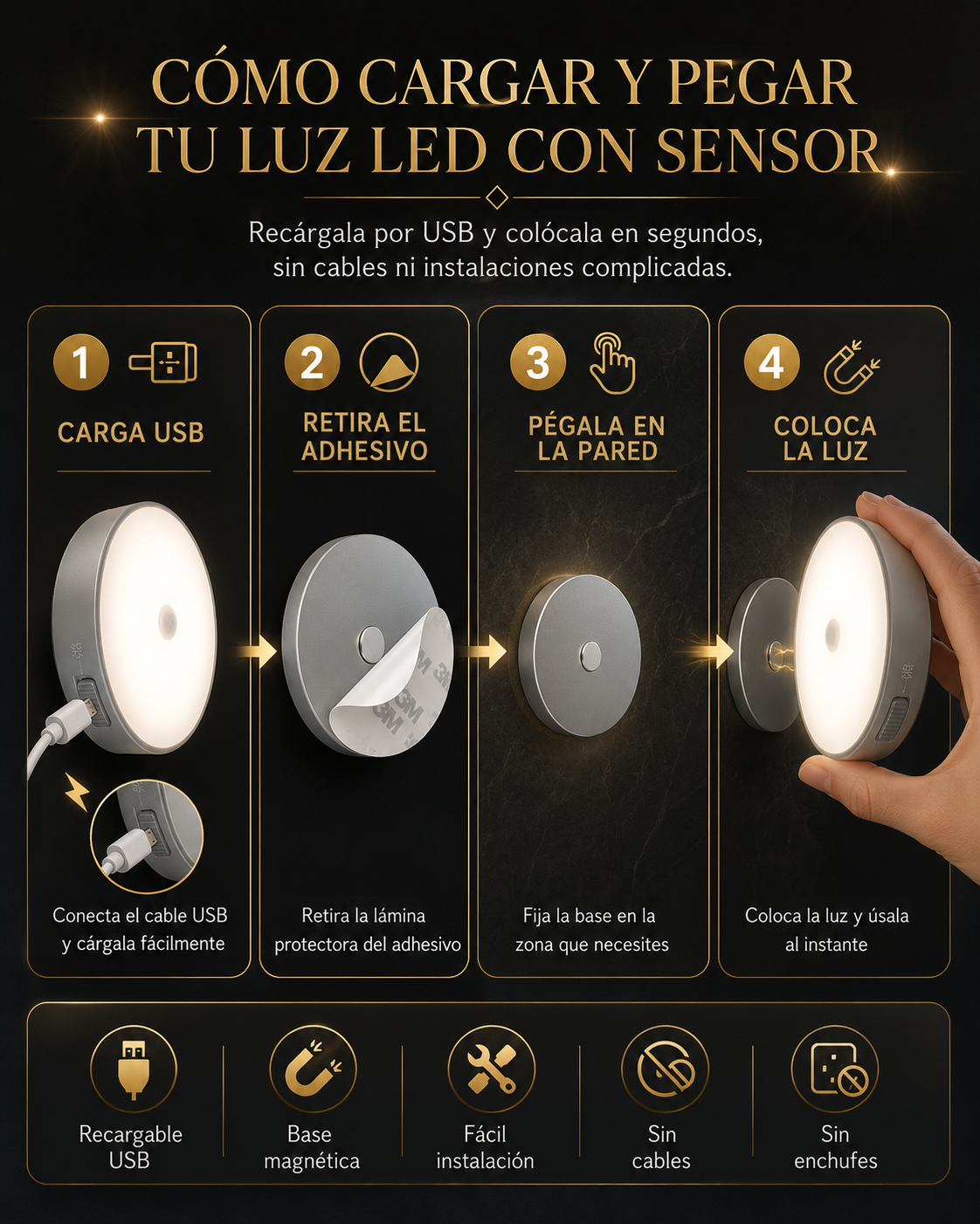 Luz led con sensor Inteligente