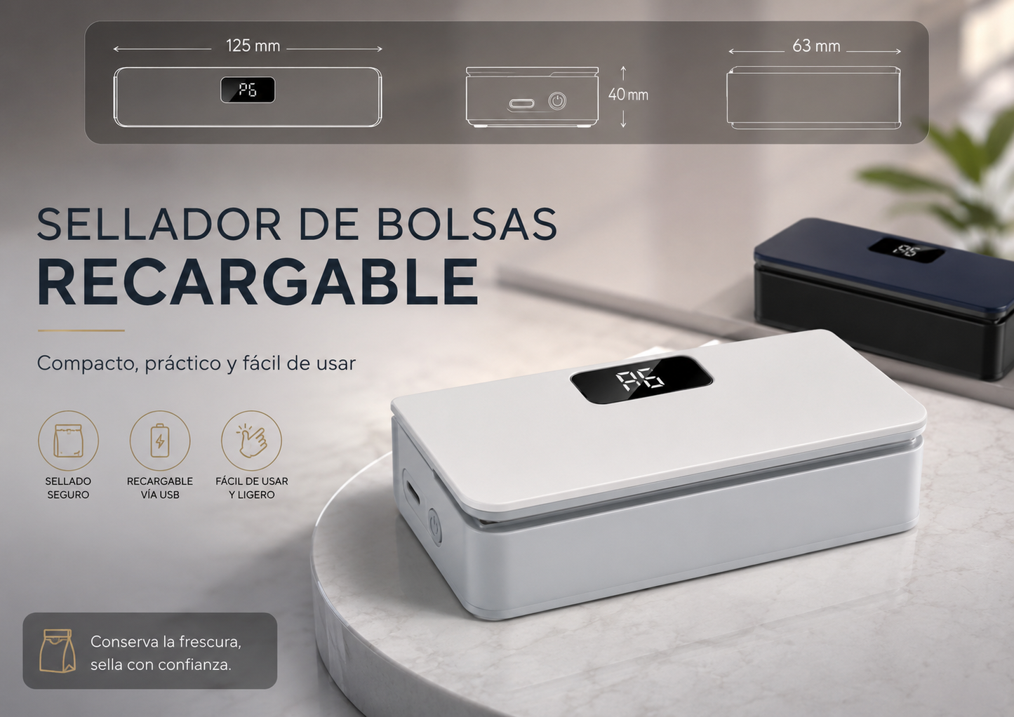 Sellador de Bolsa Portatil